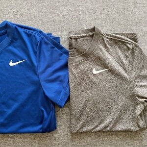 Nike Blue and Gray Dri-Fit Tees